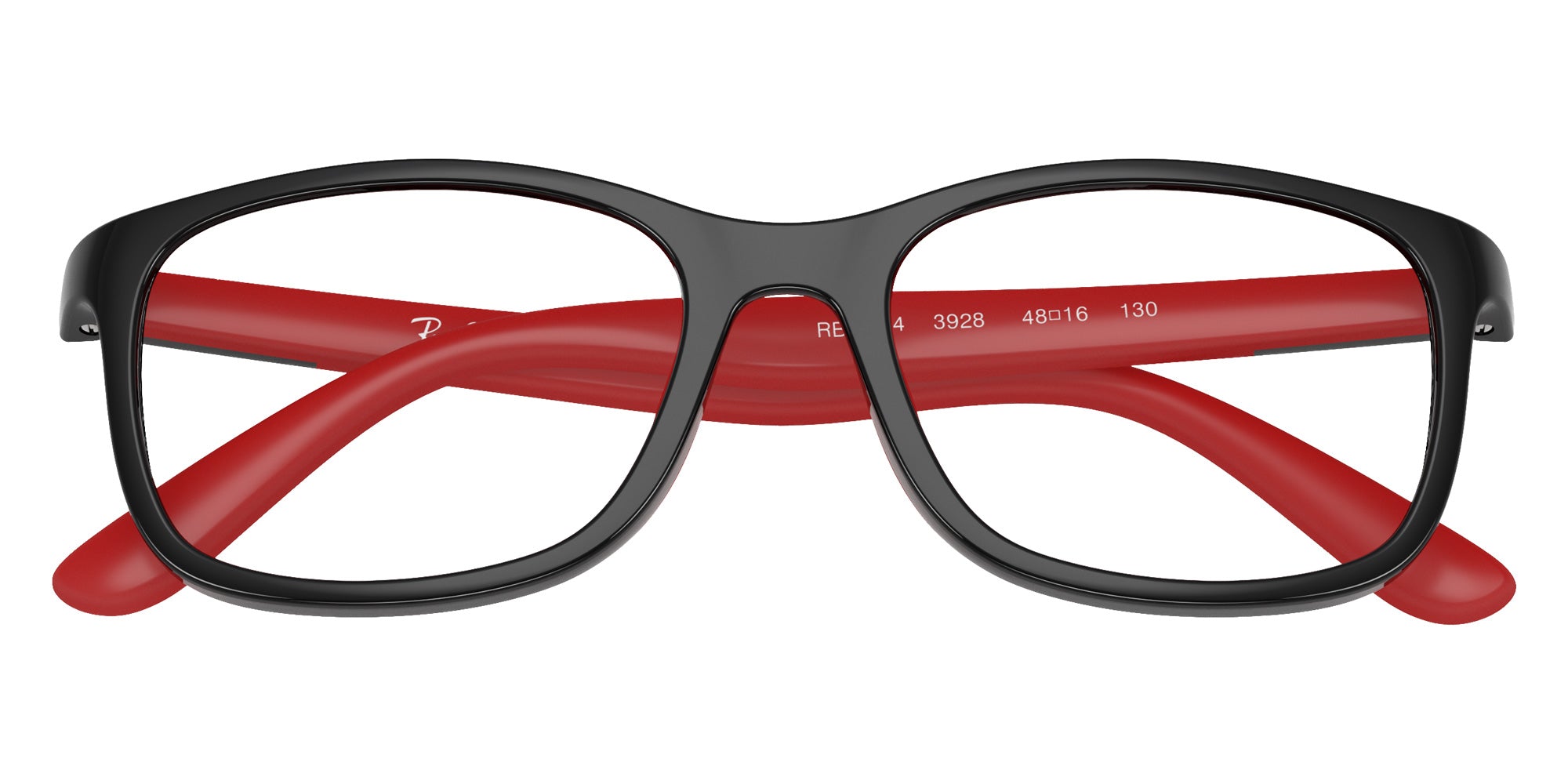 Ray-Ban® RY1644 RY1644 3928 46 Eyeglasses - Black On Rubber Red