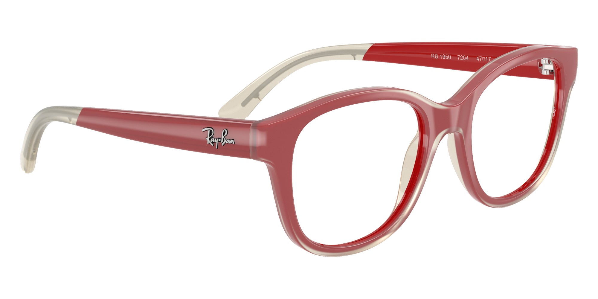 Ray-Ban® RY1950 RY1950 7204 46 Eyeglasses - Red On Transparent