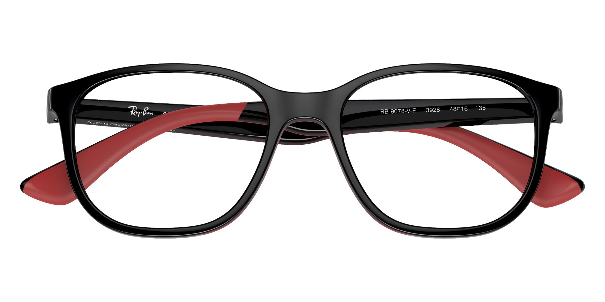 Ray-Ban® RY9078VF RY9078VF 3928 48 Eyeglasses - Black On Red