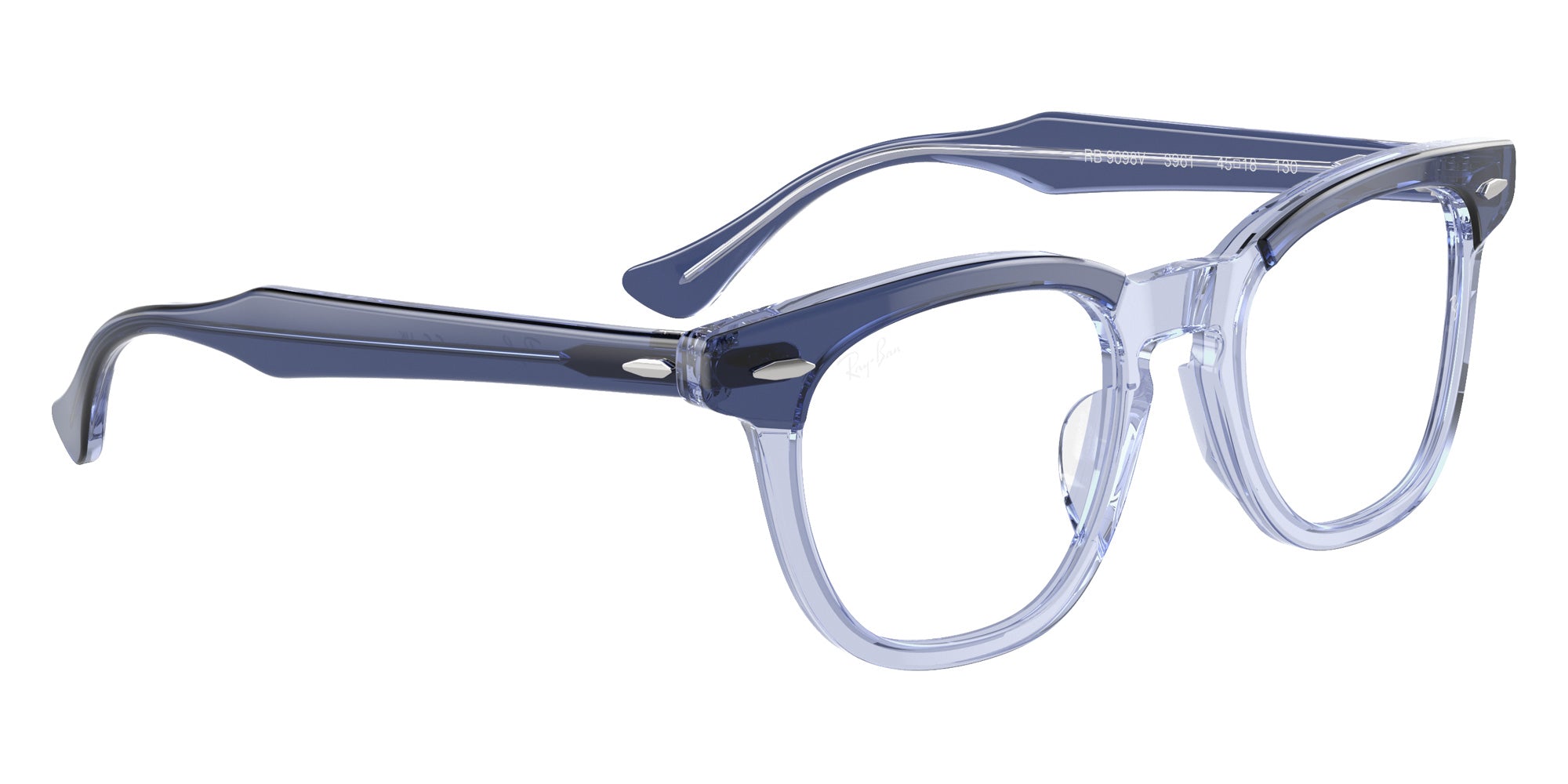 Ray-Ban® RY9098V RY9098V 3961 45 Eyeglasses - Top Violet On Transparent Violet