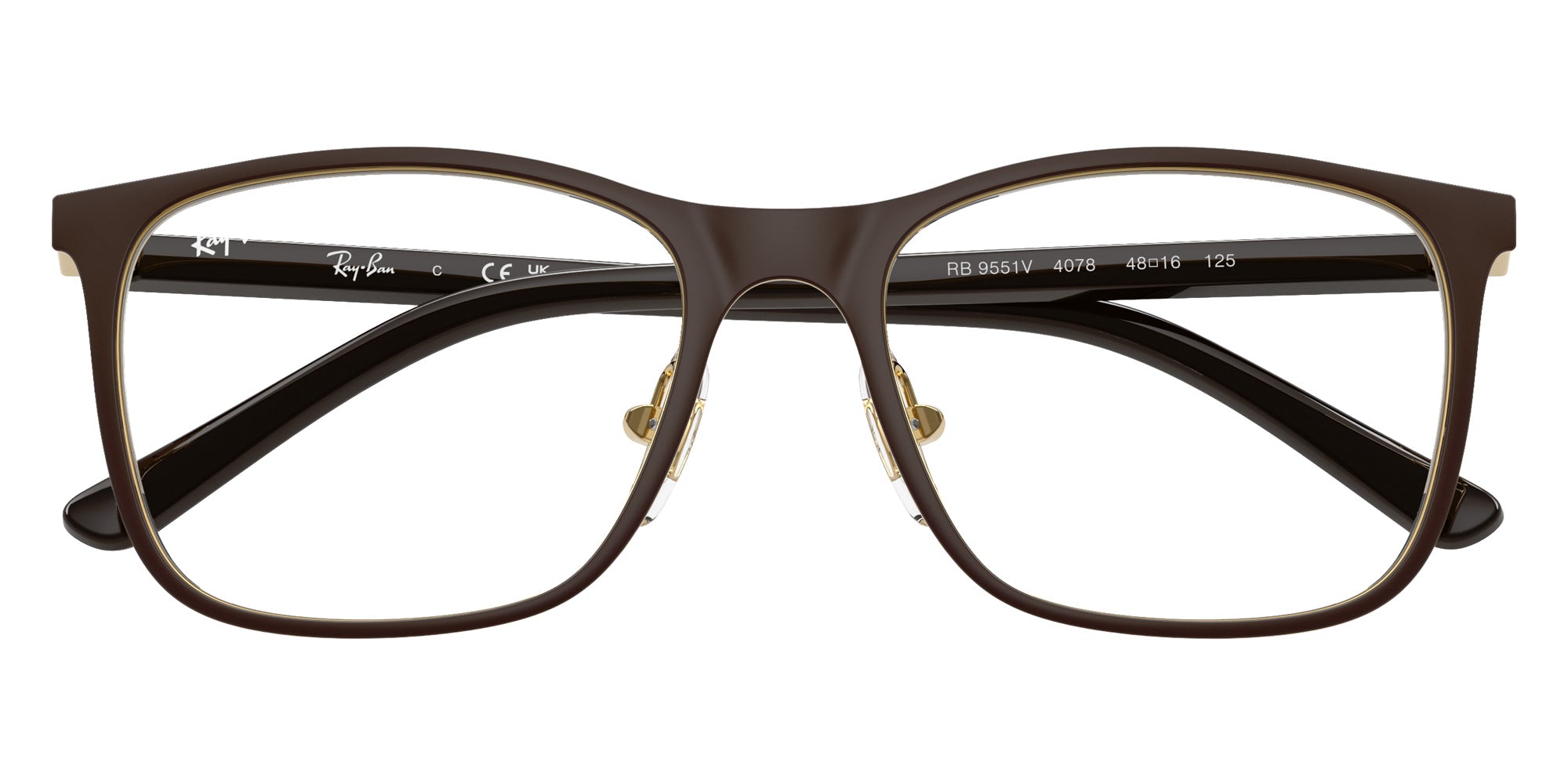 Ray-Ban® RY9551V RY9551V 4078 48 Eyeglasses - Brown