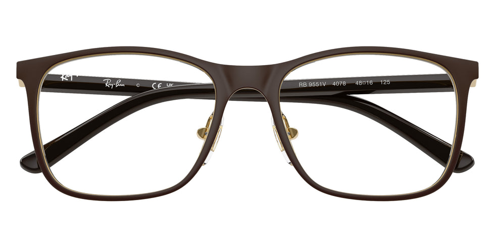 Ray-Ban® RY9551V RY9551V 4078 48 Eyeglasses - Brown