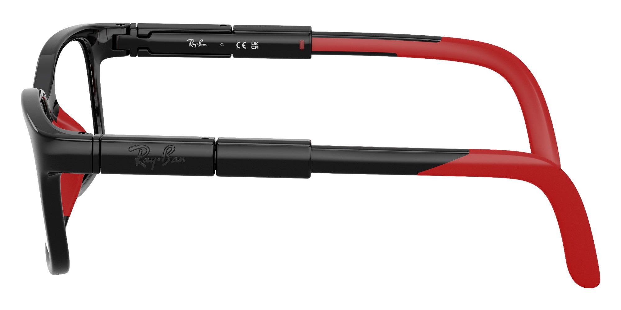 Ray-Ban® RYA1980 RYA1980 7529 47 Eyeglasses - Black/Red