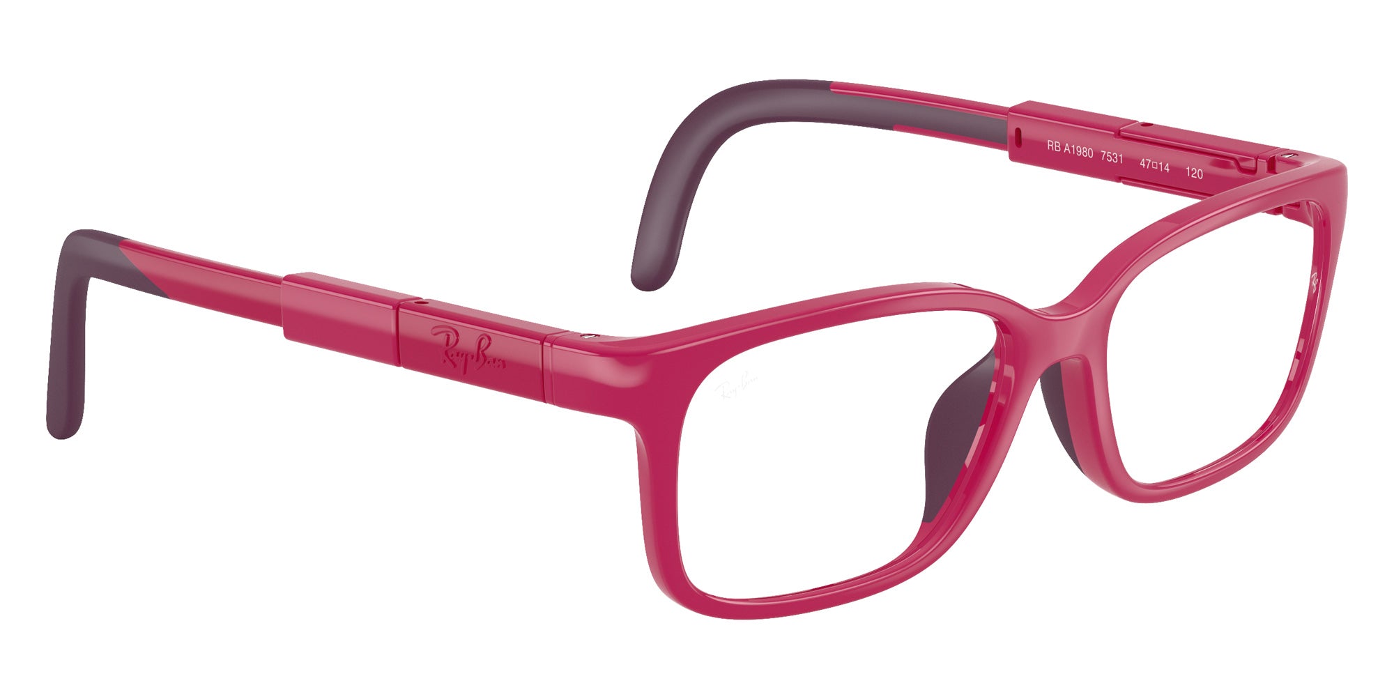 Ray-Ban® RYA1980 RYA1980 7531 47 Eyeglasses - Purple/Violet