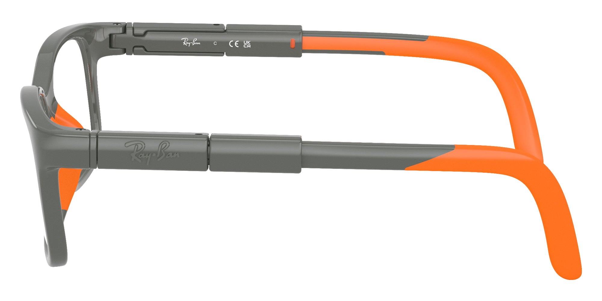 Ray-Ban® RYA1980 RYA1980 7533 47 Eyeglasses - Gray/Orange