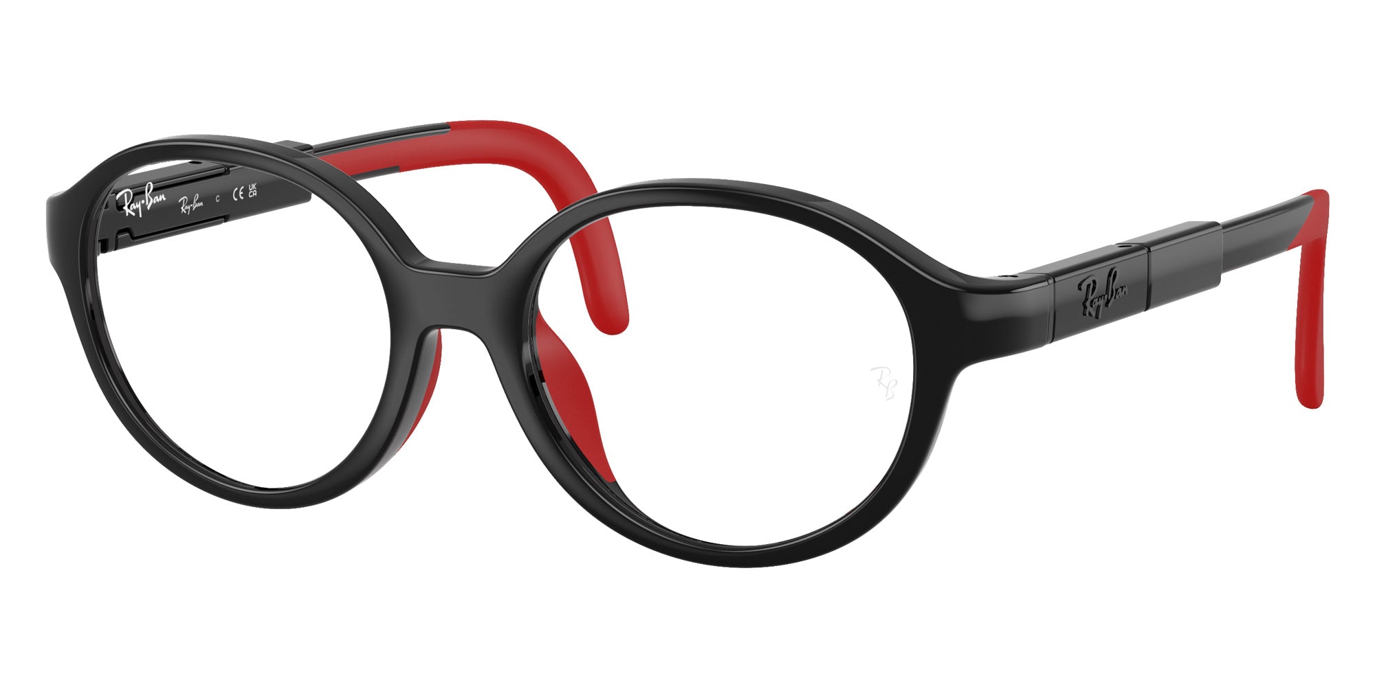 Ray-Ban® RYA1981 RYA1981 7529 45 Eyeglasses - Black/Red