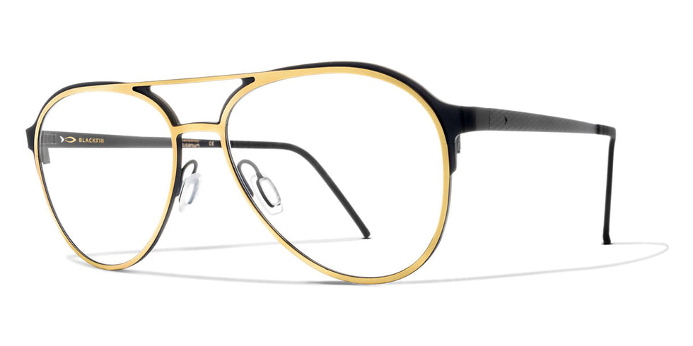 Blackfin® SANDBRIDGE BLF SANDBRIDGE 900 54 - Black/Yellow Gold Eyeglasses