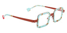 Sabine Be® Be Box Eyeglasses - 665 Turquoise Marbled Mat | Camel Shiny