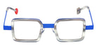 Sabine Be® Be Box Eyeglasses - 905 Blue Majorelle Satin-Finished | Horn Gray Shiny