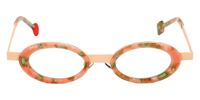 Sabine Be® Be Curve Eyeglasses - 906 Salmon Satin-Finished/Scale Salmon Khaki Shiny