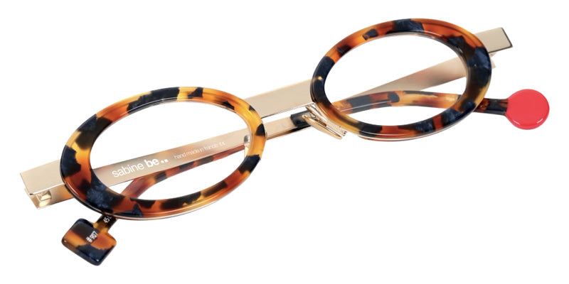 Sabine Be® Be Curve Eyeglasses - 907 Golden Champagne Shiny Plated/Scale Fawn Blue Jeans Shiny