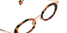Sabine Be® Be Curve Eyeglasses - 907 Golden Champagne Shiny Plated/Scale Fawn Blue Jeans Shiny