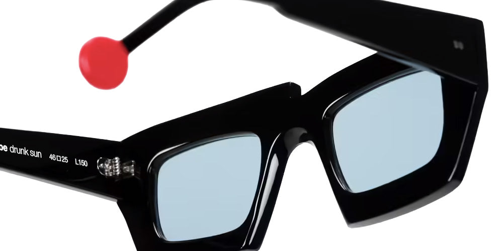 Sabine Be® Be Drunk Sun Sunglasses - 766 Black Shiny -Blue Aqua