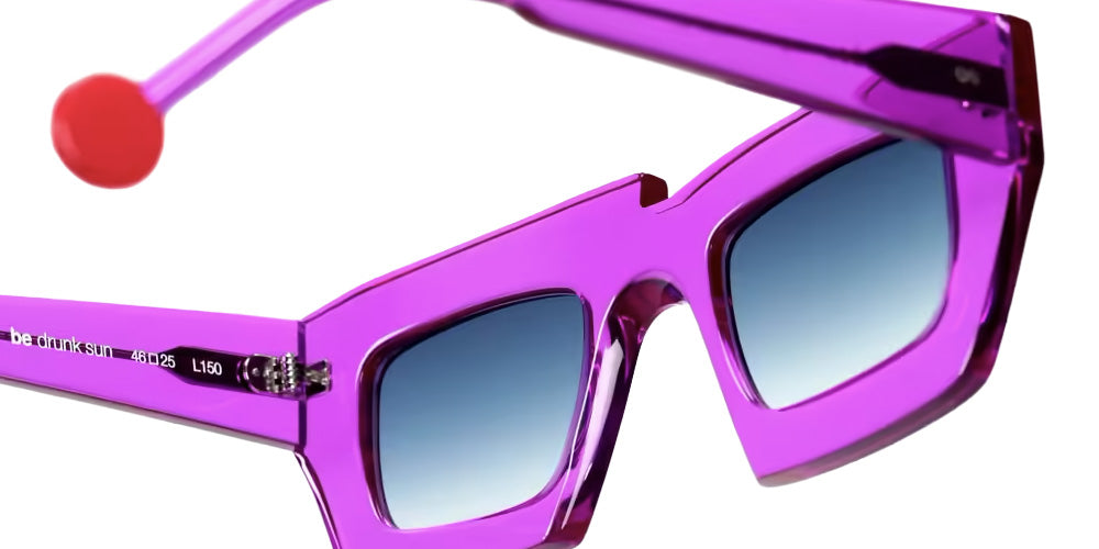 Sabine Be® Be Drunk Sun Sunglasses - 807 Gb Violine Translucent Shiny Glasses Deg Gray|Blue