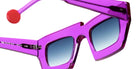 Sabine Be® Be Drunk Sun Sunglasses - 807 Gb Violine Translucent Shiny Glasses Deg Gray|Blue