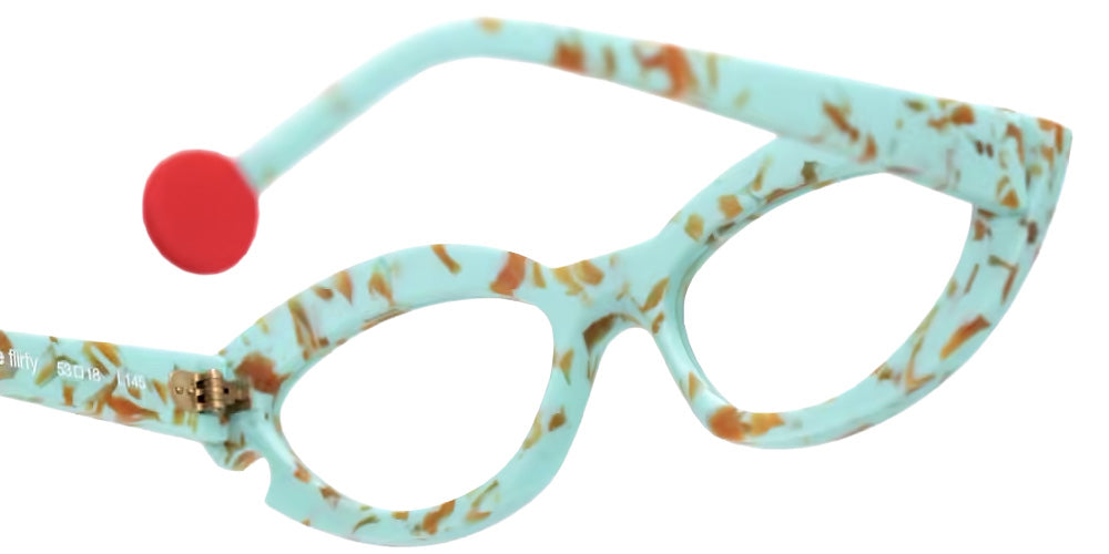 Sabine Be® Be Flirty Eyeglasses - 641 Turquoise Marbled Mat