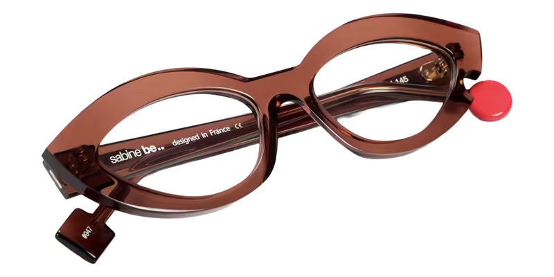 Sabine Be® Be Flirty Eyeglasses - 947 Brown Translucent Shiny