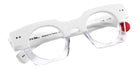 Sabine Be® Be Gangster Vibe Eyeglasses - 930 White Shiny- Crystal Shiny