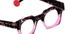 Sabine Be® Be Gangster Vibe Eyeglasses - 932 Scale Black |Fuchsia Shiny - Rose Lively Translucent Shiny