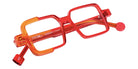 Sabine Be® Mini Be Cubic Swell Eyeglasses - 954 Orange Translucent Shiny - Red Lively Translucent Shiny
