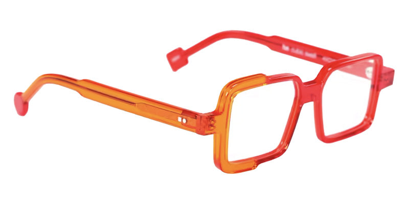 Sabine Be® Mini Be Cubic Swell Eyeglasses - 954 Orange Translucent Shiny - Red Lively Translucent Shiny