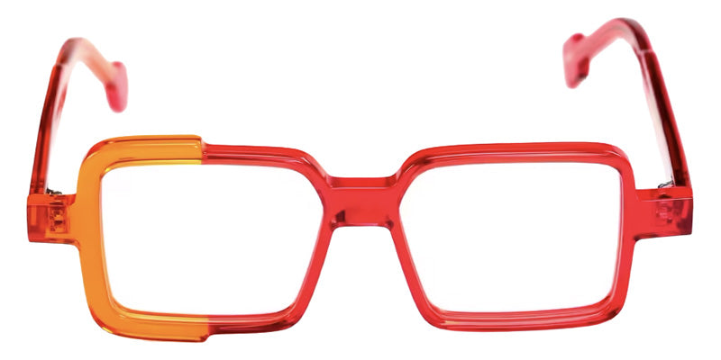 Sabine Be® Mini Be Cubic Swell Eyeglasses - 954 Orange Translucent Shiny - Red Lively Translucent Shiny