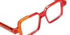 Sabine Be® Mini Be Cubic Swell Eyeglasses - 954 Orange Translucent Shiny - Red Lively Translucent Shiny