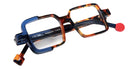 Sabine Be® Mini Be Cubic Swell Eyeglasses - 956 Blue Jeans Translucent Shiny - Scale Fawn Blue Jeans Shiny