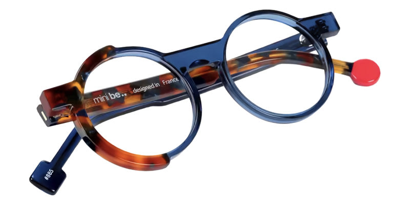 Sabine Be® Mini Be Loop Swell Eyeglasses - 885 Blue Jeans Translucent Shiny/Tortoiseshell Fawn Blue Shiny