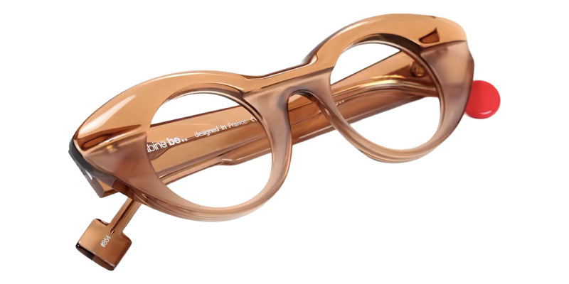 Sabine Be® Be Spicy Flow Eyeglasses - 854 Brown Translucent Shiny/Brown Translucent Mat