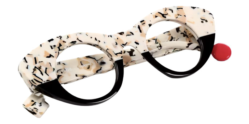 Sabine Be® Be Spicy Vibe Eyeglasses - 923 Cream - Nude - Black Shiny - Black Shiny