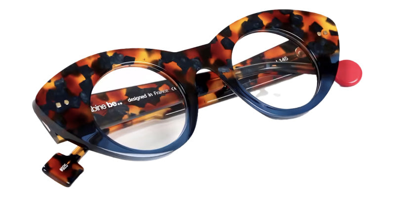 Sabine Be® Be Spicy Vibe Eyeglasses - 925 Scale Fawn Blue Jeans Shiny -Blue Jeans Translucent Shiny