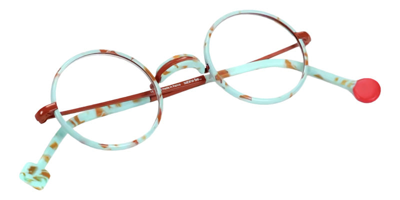 Sabine Be® Be Sterling Eyeglasses - 987 Camel Shiny - Turquoise Marbled Mat