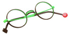 Sabine Be® Be Sterling Eyeglasses - 989 Green Fluorescent Satin - Taupe Shiny