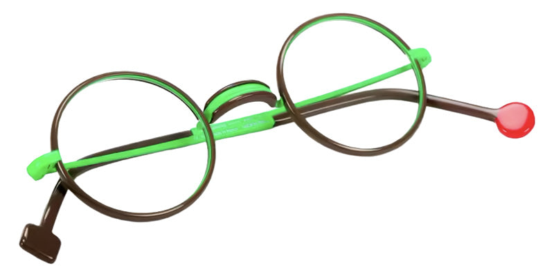 Sabine Be® Be Sterling Eyeglasses - 989 Green Fluorescent Satin - Taupe Shiny