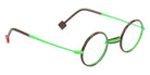 Sabine Be® Be Sterling Eyeglasses - 989 Green Fluorescent Satin - Taupe Shiny