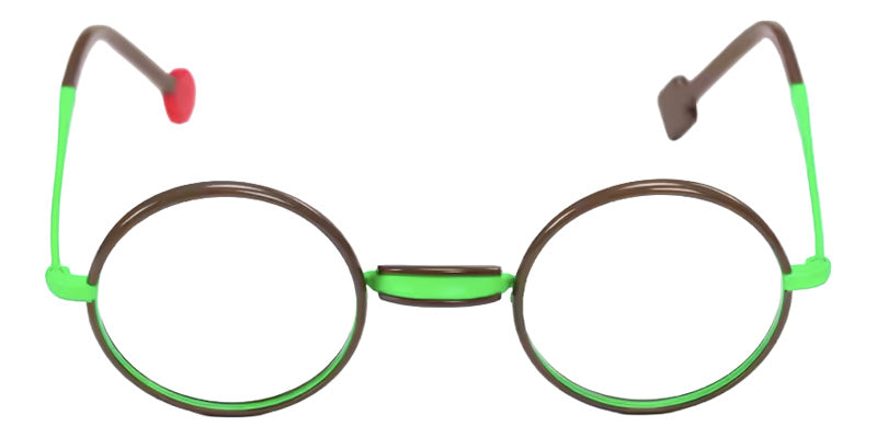 Sabine Be® Be Sterling Eyeglasses - 989 Green Fluorescent Satin - Taupe Shiny