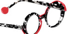Sabine Be® Be Val de Loire Line Eyeglasses - 1002 Camouflage Black Crystal Shiny - Line Red