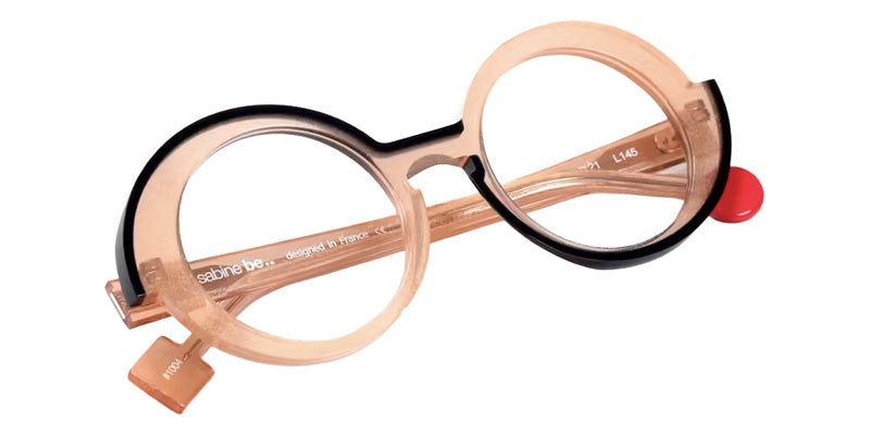 Sabine Be® Be Val de Loire Line Eyeglasses - 1004 Glitter Gold Rose Shiny - Line Blue Night Shiny