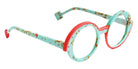 Sabine Be® Be Val de Loire Line Eyeglasses - 915 Turquoise Marbled Mat - Line Orange Solid Mat