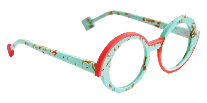 Sabine Be® Be Val de Loire Line Eyeglasses - 915 Turquoise Marbled Mat - Line Orange Solid Mat