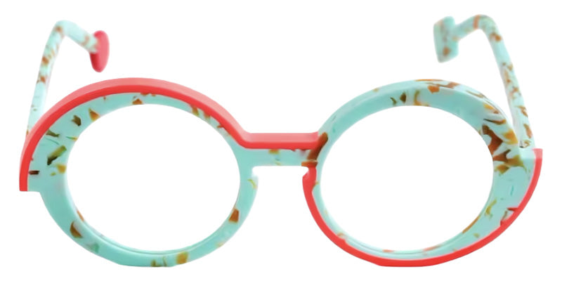 Sabine Be® Be Val de Loire Line Eyeglasses - 915 Turquoise Marbled Mat - Line Orange Solid Mat