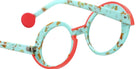 Sabine Be® Be Val de Loire Line Eyeglasses - 915 Turquoise Marbled Mat - Line Orange Solid Mat