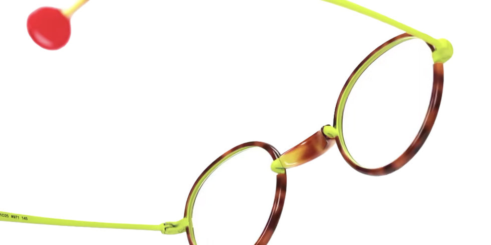Sabine Be® Be Windsor Eyeglasses - 971 Yellow Fluorescent Satin - Scale Hops Shiny