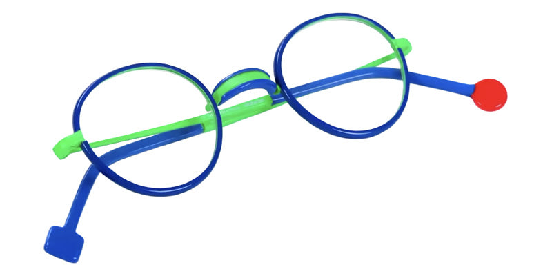 Sabine Be® Be Windsor Eyeglasses - 973 Green Fluorescent Satin - Blue Majorelle Shiny