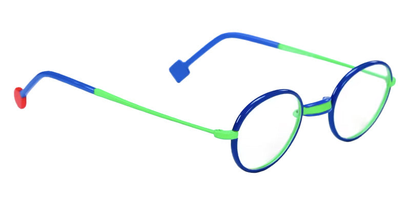 Sabine Be® Be Windsor Eyeglasses - 973 Green Fluorescent Satin - Blue Majorelle Shiny