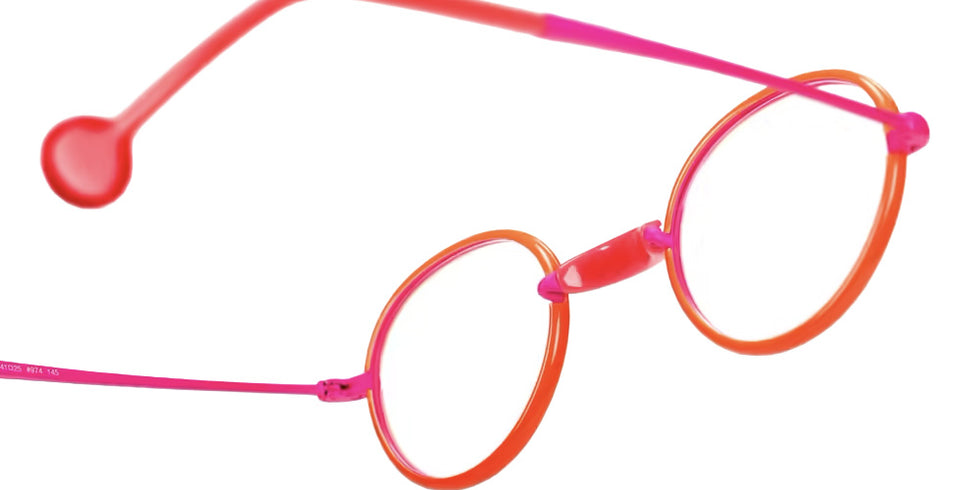 Sabine Be® Be Windsor Eyeglasses - 974 Rose Fluorescent Satin - Orange Fluorescent Miami Shiny