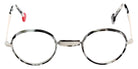 Sabine Be® Be Windsor Eyeglasses - 976 Cream Satin - Horn Black Shiny