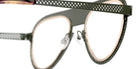 Sabine Be® Be Legend Hole SB Be Legend Hole 491 51 - Perforated Satin Khaki / Polished Yellow Gold Eyeglasses
