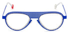 Sabine Be® Be Legend Hole SB Be Legend Hole 499 51 - Majorelle Blue Perforated Satin / Polished Palladium Eyeglasses